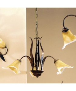 LAMPADARIO 3 LUCI ONLI "ALGA" BRONZO E14